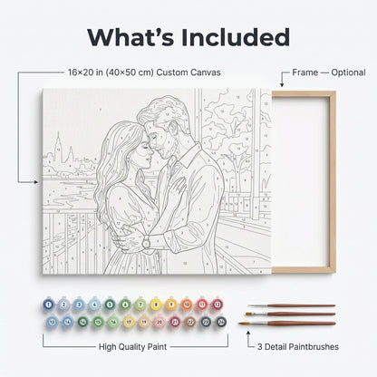 Custom paint by numbers kit - unique personalised gift for couples families and pet lovers